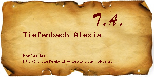 Tiefenbach Alexia névjegykártya